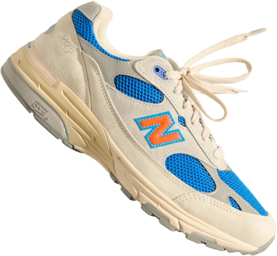 New Balance de Kith en crema, azul y naranja